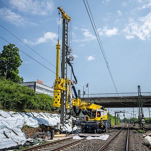 Gleisgründungszug GGZ im Einsatz