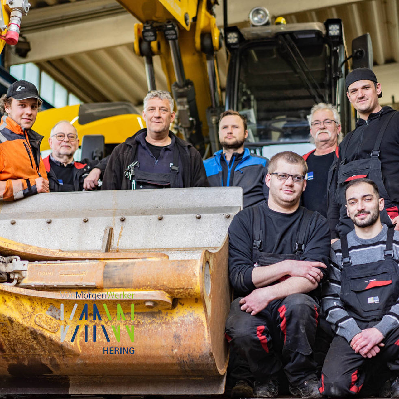 Bild der Werkstattmitarbeiter im Bahnbau bei HERING