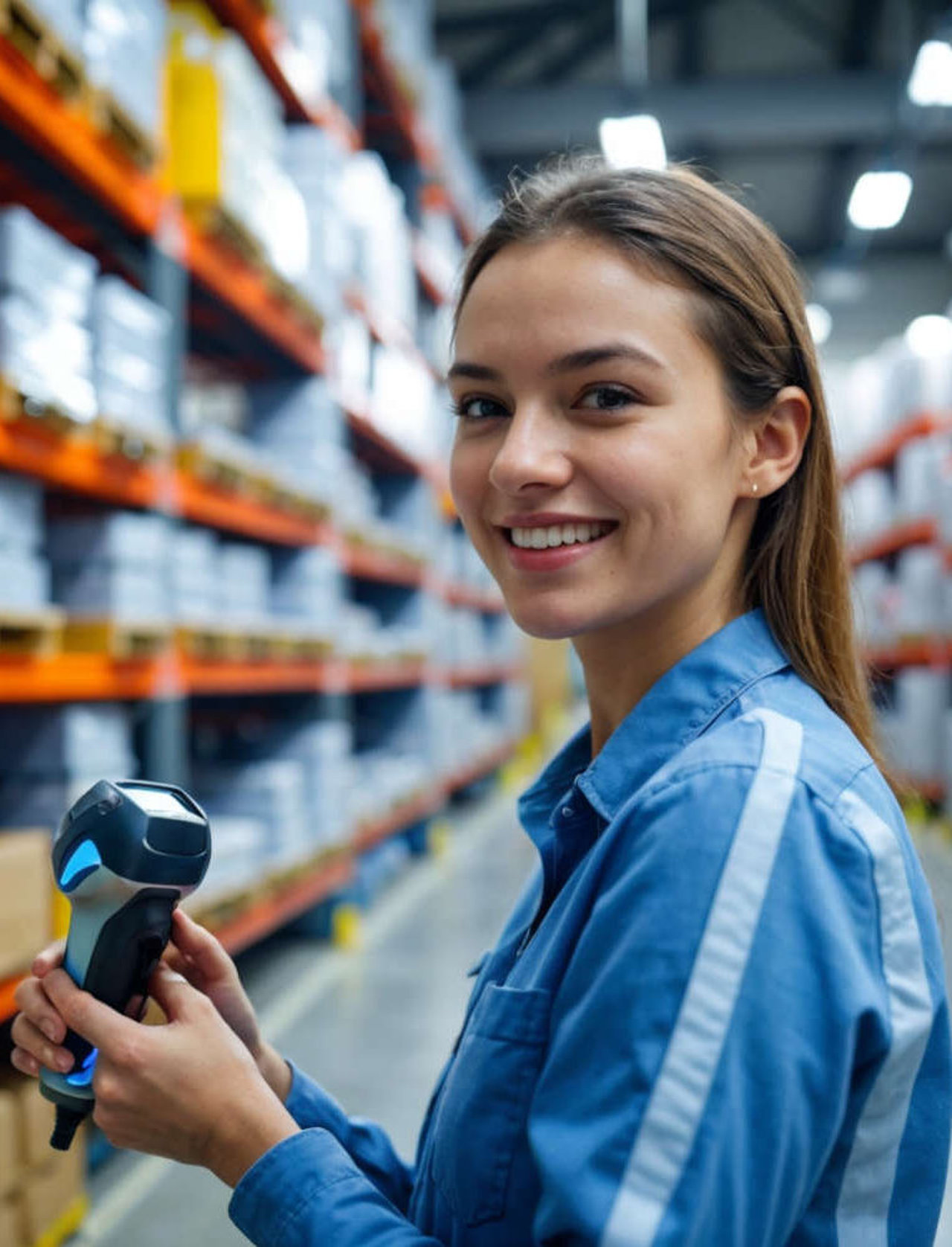 Junge Dame in der Ausbildung zur Fachlageristin