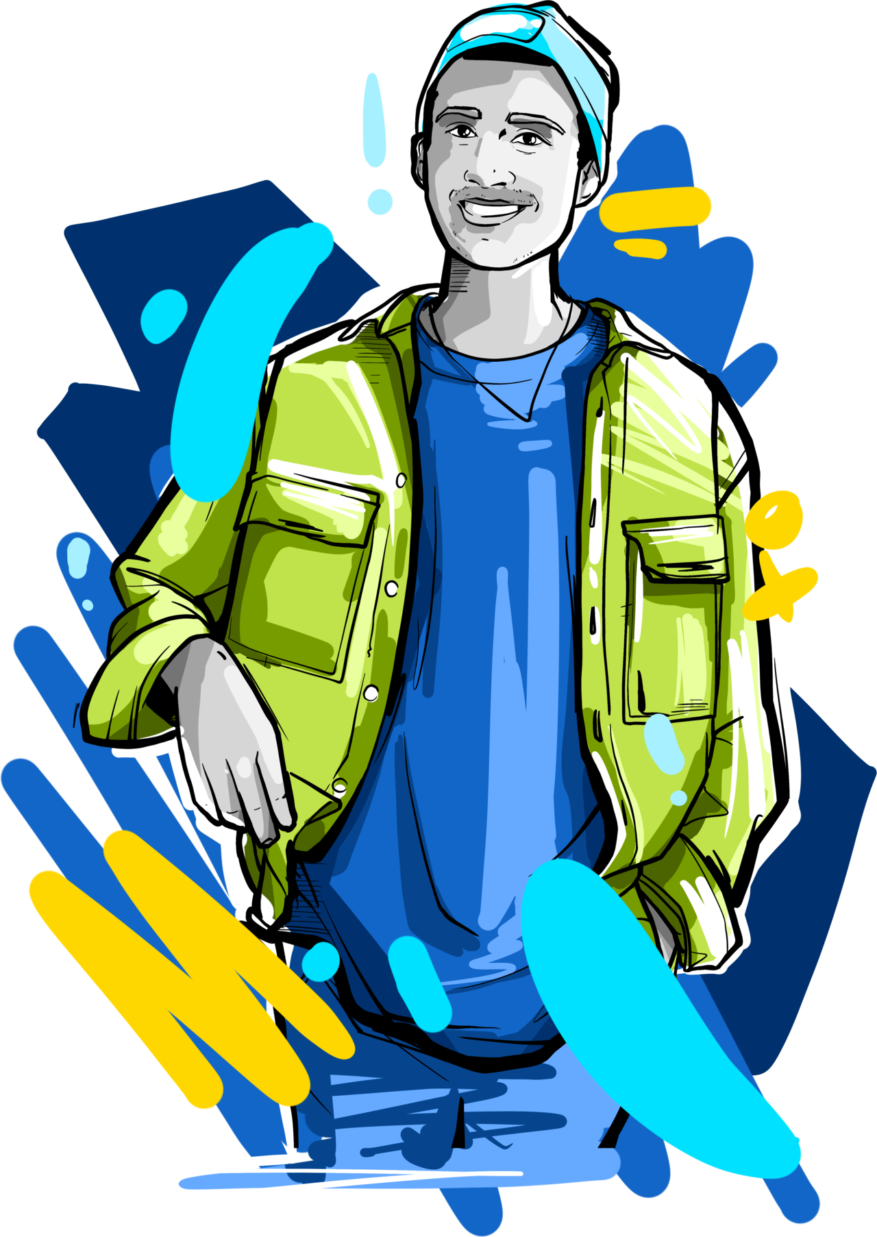 junger gewerblicher Mitarbeiter als Illustration